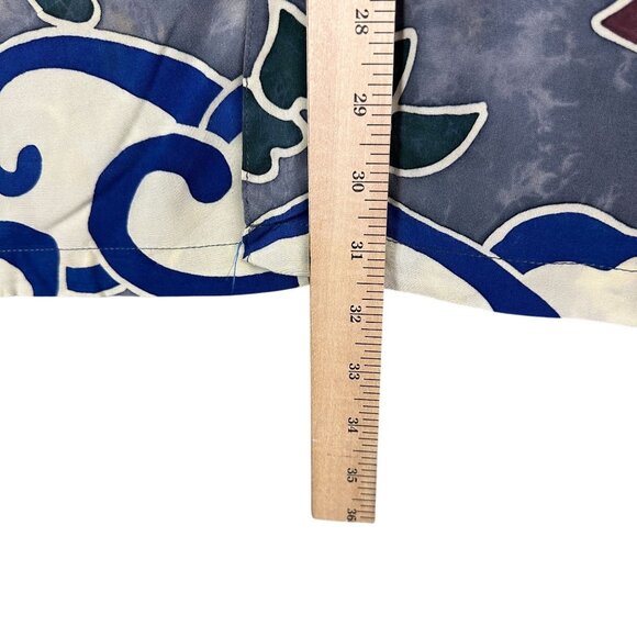 Vtg  Java Lava Shirt Mens L Short Sleeve Hawaiian Floral & Wave Print 100% Rayon - Picture 7 of 8